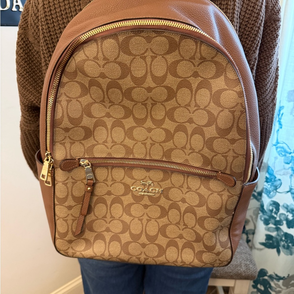 Coach Tan Signature Pattern Bag